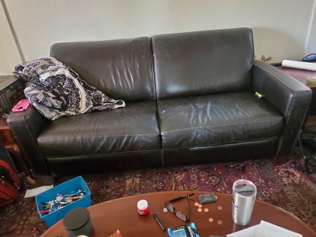 Couch Chair And Love Seat BROWN LEATHER