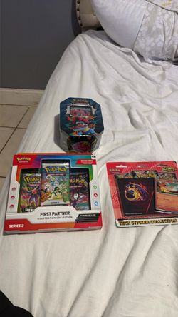 Bundle first partner 2nd series, ascended heroes sticker collection charmander, and ascended heroes big tins will sell separately message me