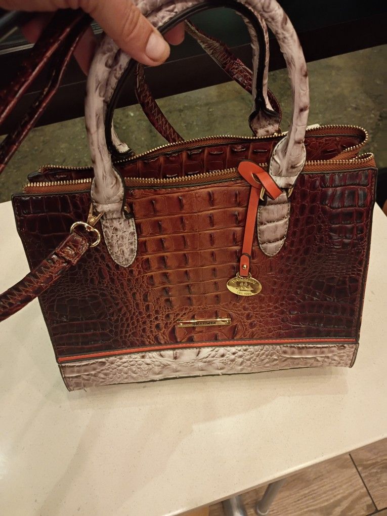 Brahmin Alligator/ Ostrich Skin Purse