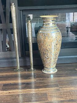 Vase and candle holders