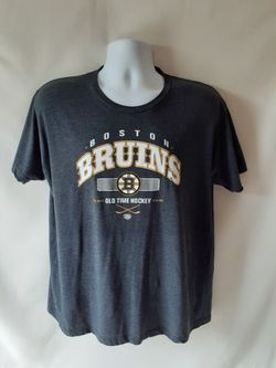 Boston Bruins old time hockey men's black short sleeve t-shirt size L