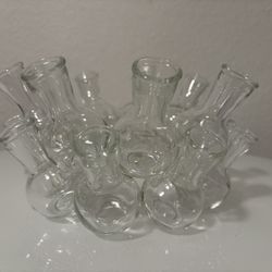 Cluster of 18 Glass Beaker Bud Vases Plant Propagation Center 