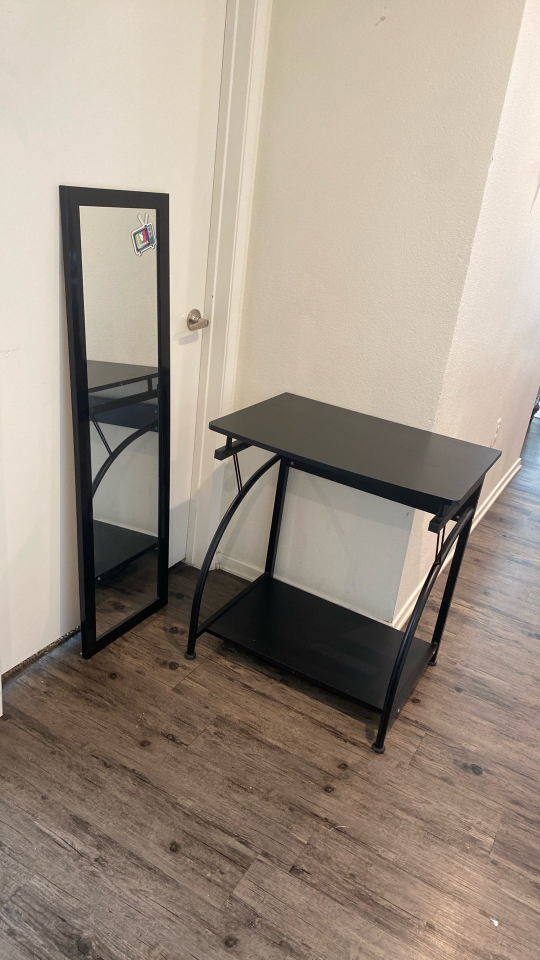 Desk Black and Mirror