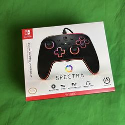 PowerA Spectra Enhanced Wired Controller For Nintendo Switch - Black Light Up