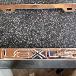 Lexus 1pc Chrome Tag Frame Without Mounting Hardware.