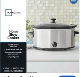 Crock-Pot 5.5 Qt. Stainless Steel Oval Slow Cooker new