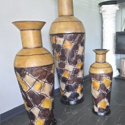 Large Indoor Outdoor Vases 3 Height Tiered