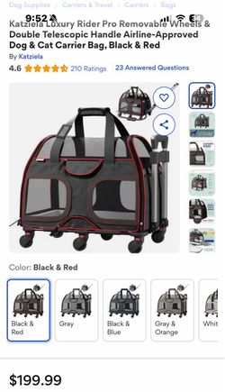 Katziela Luxury Rider Pro Pet Carrier – NEW with tag!