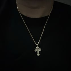 10k gold rope chain with cross