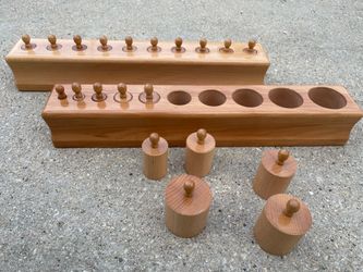 Knobbed Cylinder Blocks Montessori