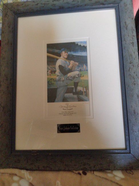 Mickey Mantle Signed Postcard 