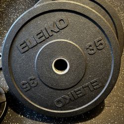 Two XF ELEIKO Bumper Plates 