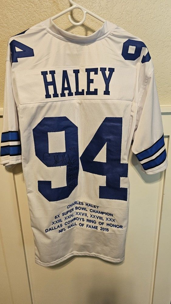 Autographed Charles Haley Jersey #94 Dallas Cowboys 5X SB Champ NFL HOF 2015 2XL