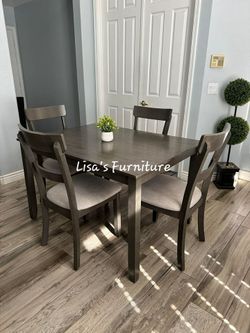 Beautiful gray kitchen table