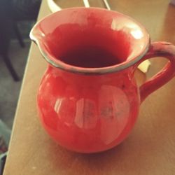  Red  Stoneware Pitcher  -Italy 