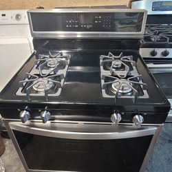 Like New Whirlpool 4 Burner Convectional Stainless Steel Gas Stove Range Estufa 