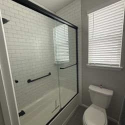 Framless Shower Doors Mat Black