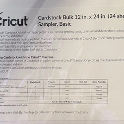 Cricut Cardstock Bulk 12 In X 24 In (24 Sheets)