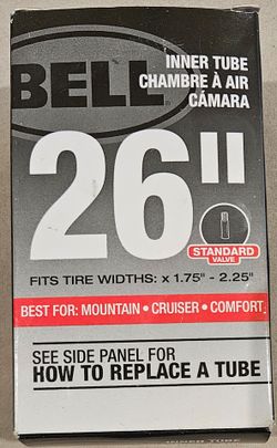 New, Bell 26” (1.75”-2.25”) Bicycle Inner Tube Standard Valve