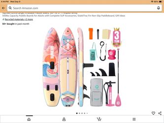Niphean Extra Large Inflatable Paddle Board SUP Set 11 ft new in Irvine