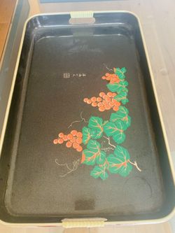 Black Plastic Serving Tray.