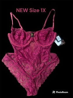 NEW Lace Teddy Raspberry Women’s Size 1X