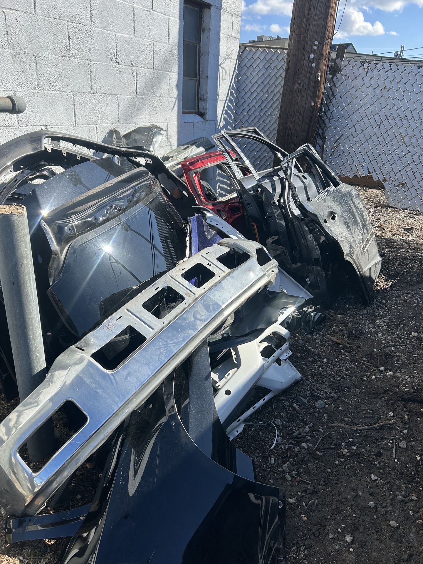 Auto Body Repair Parts Removed
