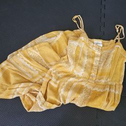 Yellow Flowy Sundress Small