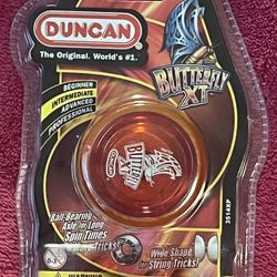 2013 DUNCAN Butterfly XT Yo-Yo Ball Bearing Axle Stunts Tricks Red/Orange NEW SEALED!