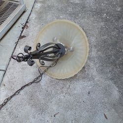 Hanging Plug In Lamp With 16 Foot Covered Cord