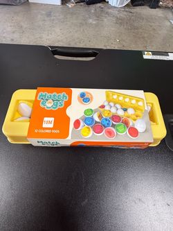 Matching Egg Toy 12 Pcs Develops Toddlers' Color & Shape Recognition Skills