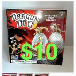 NWT Dragon Dig discover your dragons 7 eggs to dig with 7 skeletons ages 6 up