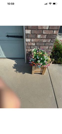 Planter boxes plant wood flower veg garden decor