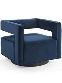 Modway Modern Swivel Chair in Royal Blue