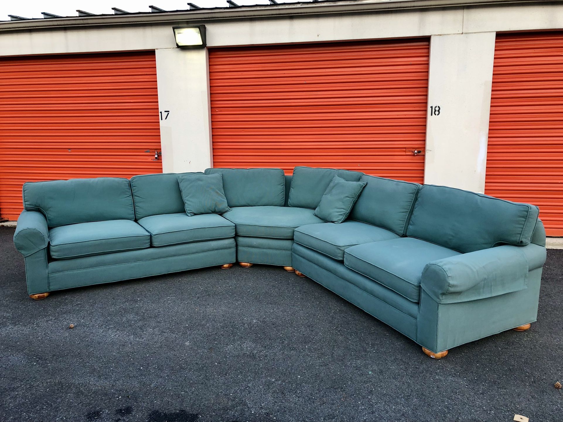 Comfy Teal Corner Sectional Sofa