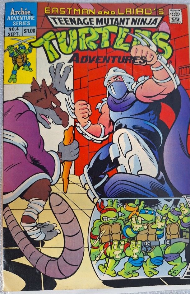 Teenage mutant ninja Turtles Adventure Comic book  1989