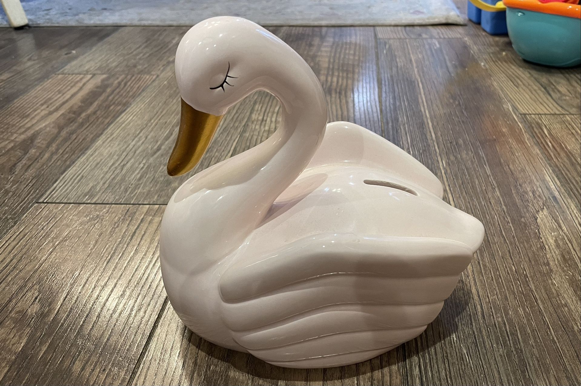 Pink Swan Coin Bank