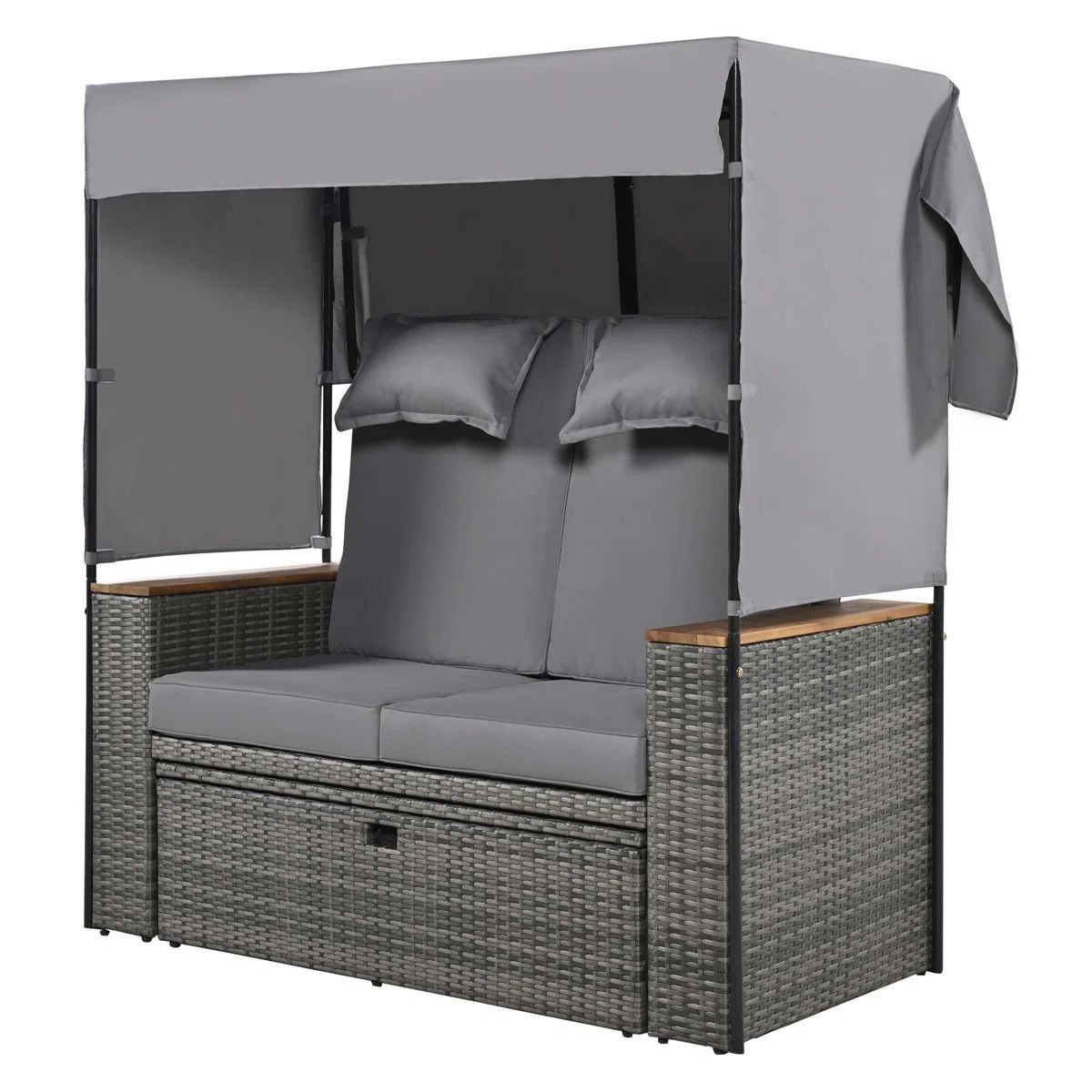 Outdoor Covered adjustable bench