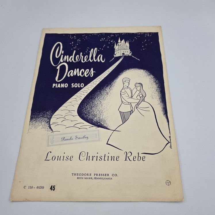 Cinderella Dances Piano Solo By Louise Christine Rebe Sheet Music Vintage 