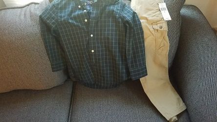 Boys chaps pants and shirt size 5