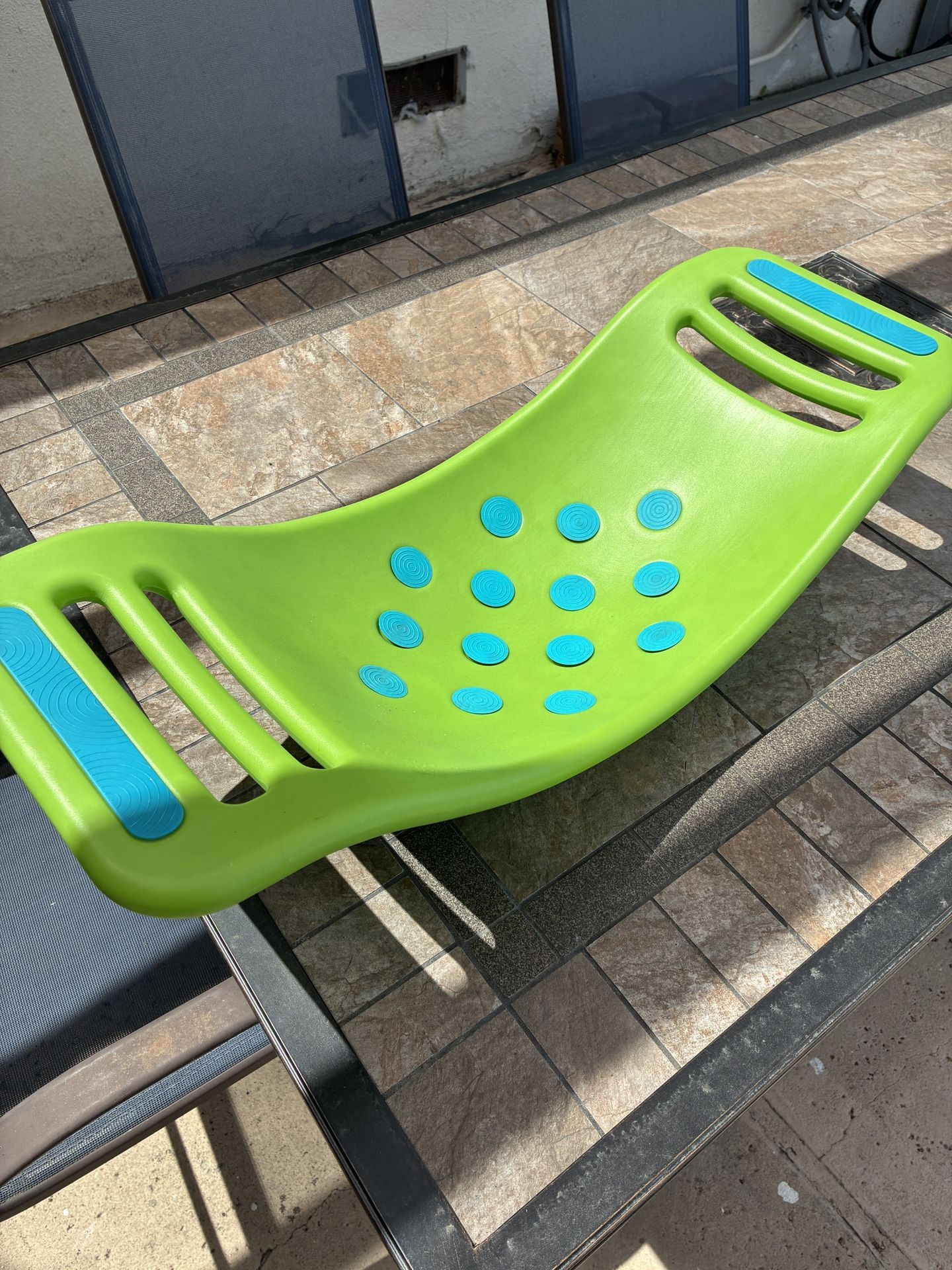 Fat Brain Toys Teeter Popper, Indoor Toddler Sensory Toys for Ages 3 and Up, Green