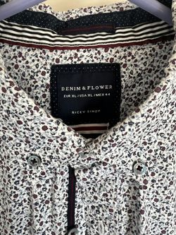 Denim & Flower Shirt XL