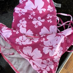 Pink Flower Bathing Suit Set 