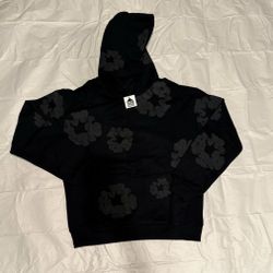 Denim tears hoodie-black on black