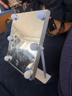 Vanity Mirror with LED Bulbs and Stand