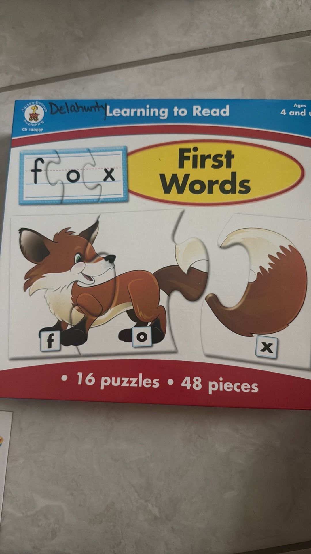 Learning to read First Word puzzles