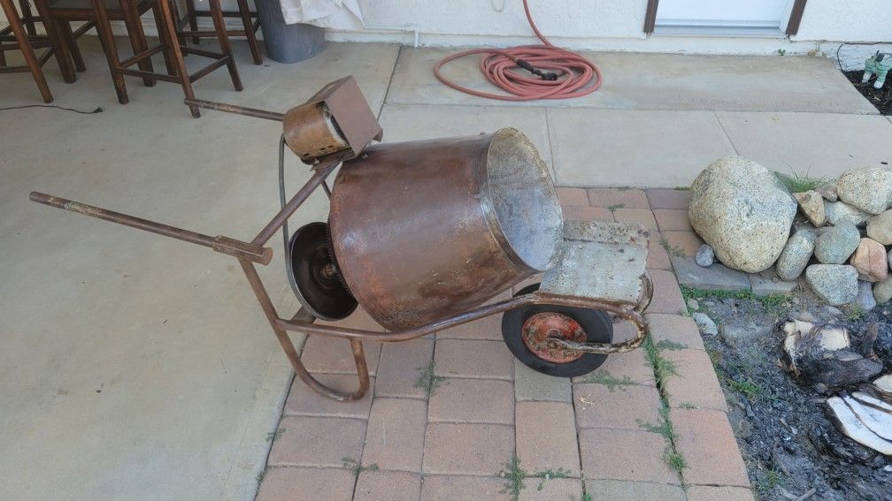 Vintage Sears wheelbarrow Cement Mixer
