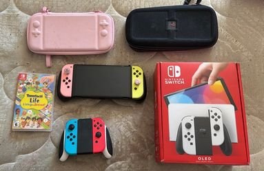 Nintendo Switch OLED Bundle with Games and Cases