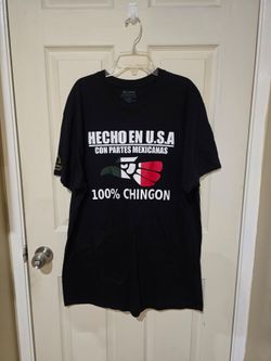 New T-Shirt Hecho En USA con parties Mexicanas  Size XL/TG ( 46-48 ( Reseda Ca)