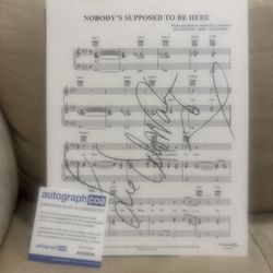 Deborah Cox Signed Nobody's Supposed to Be Here Sheet Music w/COA
